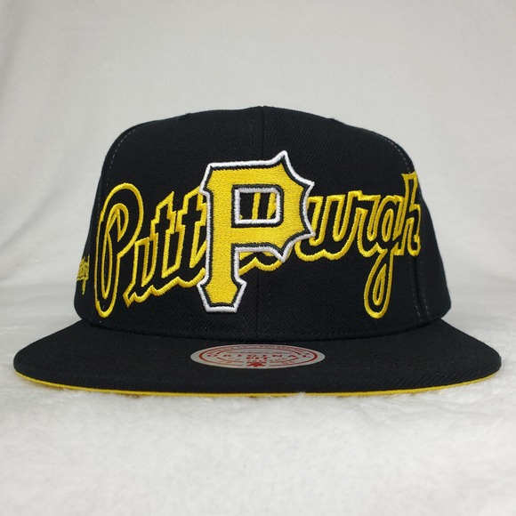 Pittsburgh Pirates Mitchell & Ness MLB Snapback Hat Cap 3D Logo Side‎ Logo NWT - Picture 2 of 8